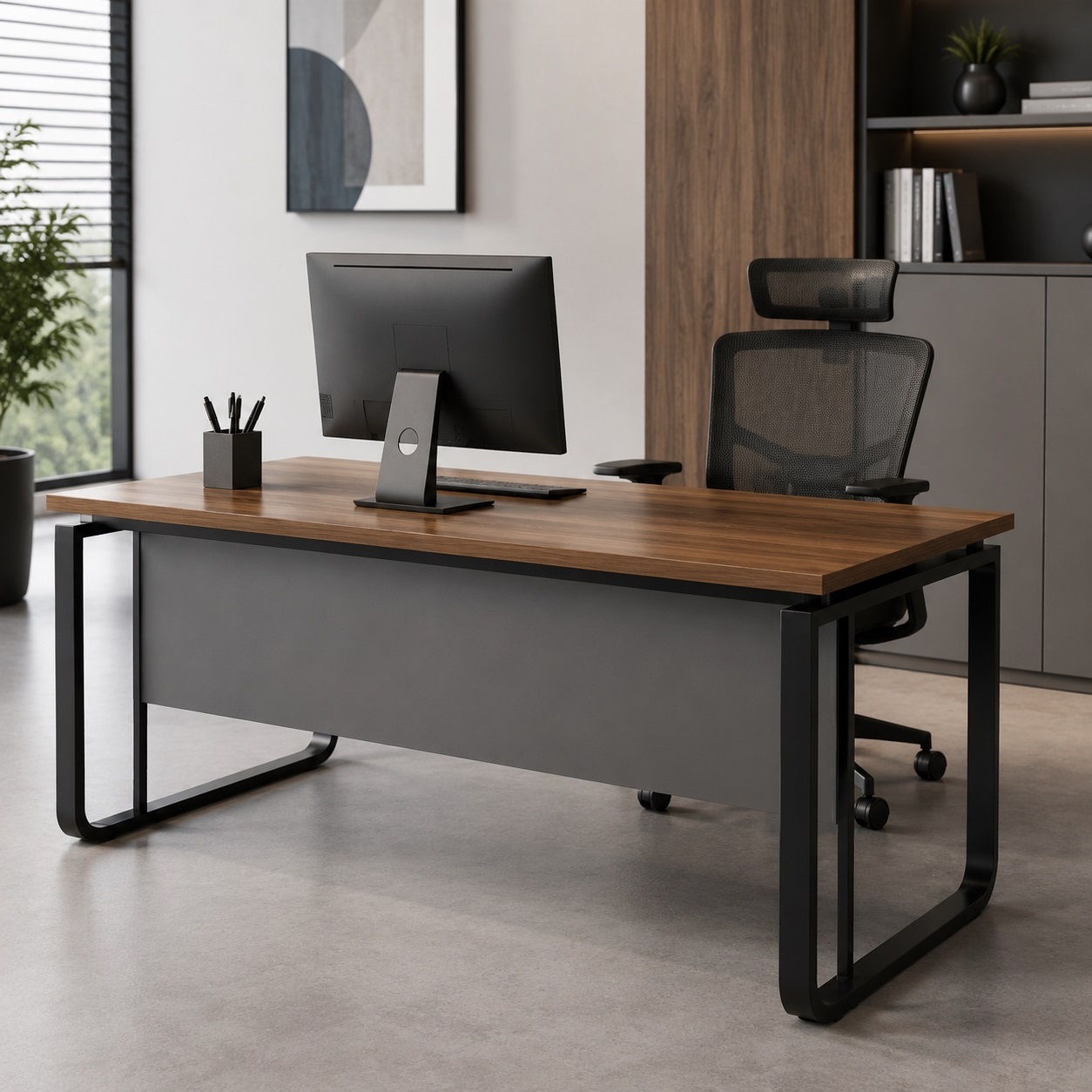 میز اداری مدل Wd-67 پایه قوس دار