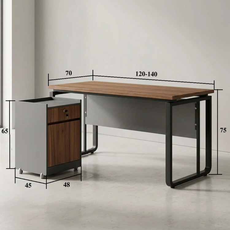 میز و فایل کارمندی مدل Wd-106 پایه قوس شکل