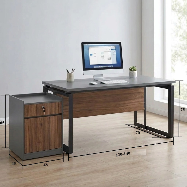 میز و فایل کارمندی مدل Wd-108 پایه میز مثلثی