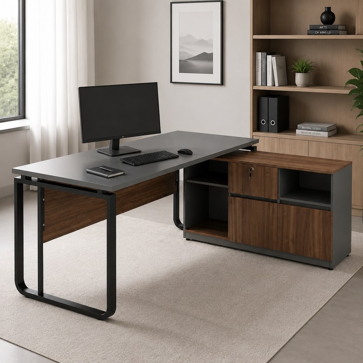 میز و فایل کارشناسی مدل Wd-133/ پایه قوس دار